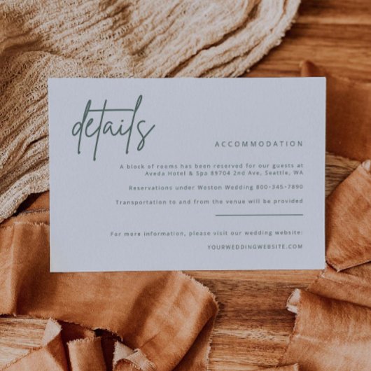 シンプルな詳細 ウェディング招待状 付属カード サンキューカード