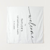 シンプルな誕生日ウェルカム タペストリー (正面(横))