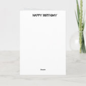 シンプルな誕生日カードデザイン カード (裏面)
