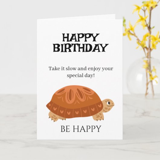 シンプルな誕生日カードデザイン カード (黄色い花)