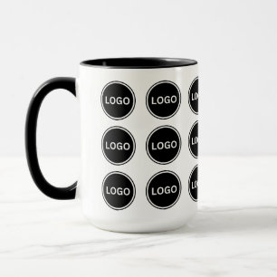 シンプルな販促用ビジネス ロゴ パターン コーヒー マグカップ