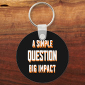 シンプルな質問 大きな影響 エモーショナル・アウェアネス Q キーホルダー (正面)