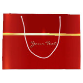 シンプルな赤いギフトバッグ ラージペーパーバッグ (裏面)