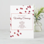 シンプルな赤と白の結婚式招待状 招待状 (スタンド正面)