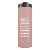 シンプルな赤のウェディングドレスの名入れミニマル タンブラー (正面)