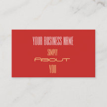 シンプルな赤金ゴールドプロフェッショナル名刺