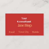 シンプルな赤金ゴールド不動産名刺 名刺 (裏面)