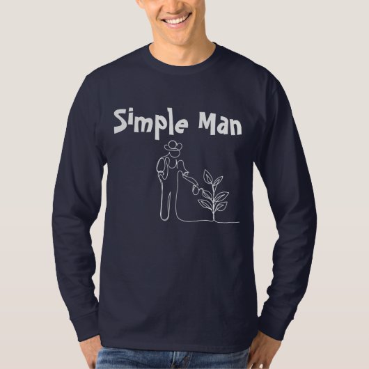 シンプルな農家の男性 園芸 Tシャツ (正面)