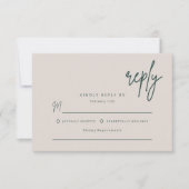 シンプルな返信 ウェディング 封入カード サンキューカード (正面)