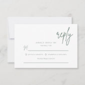 シンプルな返信 結婚式招待状 付属カード サンキューカード (正面)
