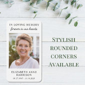 シンプルな追悼葬儀写真祈りカード