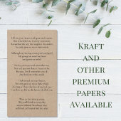 シンプルな追悼葬儀写真祈りカード