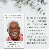 シンプルな追悼葬儀写真祈りカード