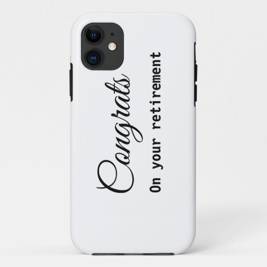 シンプルな退職お祝い 名前を追加 Case-Mate iPhoneケース (裏面)