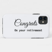 シンプルな退職お祝い 名前を追加 Case-Mate iPhoneケース (裏面(横))