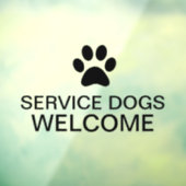 シンプルな透明ステッカー 犬の同伴歓迎 ガラス用 ウィンドウサイン (シート3)