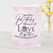 シンプルな遅れた誕生日カード 義娘へ カード (黄色い花)