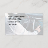 シンプルな配車サービスのUberドライバーテーマ コーリングカード (正面)