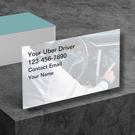 シンプルな配車サービスのUberドライバーテーマ コーリングカード