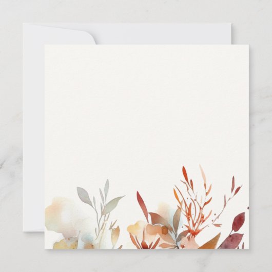 シンプルな野の花のベビーシャワー (裏面)