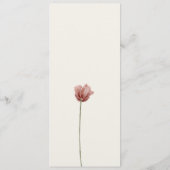 シンプルな野の花 | ベージュの結婚式ディナー メニュー (裏面)