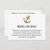 シンプルな金ゴールドのグリッターのいかりの本の要求カード 招待状 (正面/裏面)