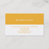 シンプルな金ゴールドのパネルの名刺 名刺 (裏面)