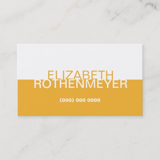 シンプルな金ゴールドのパネルの名刺 名刺 (正面)