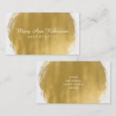 シンプルな金ゴールドのペンキの一見は芸術家を構成します 名刺 (正面/裏面)