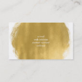 シンプルな金ゴールドのペンキの一見は芸術家を構成します 名刺 (裏面)
