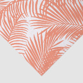 シンプルな金ゴールドの熱帯珊瑚のシックなヤシの木の花柄 薄葉紙 (詳細)