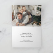 シンプルな金ゴールドホイルは書道の原稿の写真を元気づけます シーズンカード (内部)