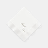 シンプルな金ゴールド文字エレガントなウェディングコーニングカクテル 縁ありカクテルナプキン (角)