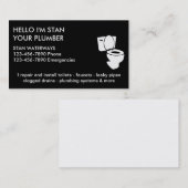 シンプルな鉛管工の名刺 名刺 (正面/裏面)