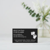 シンプルな鉛管工の名刺 名刺 (スタンド正面)