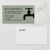 シンプルな鉛管工 名刺 (正面/裏面)