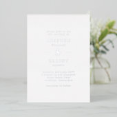 シンプルな銀箔ウェディング 箔招待状 (立ち正面)