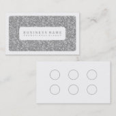 シンプルな銀製のグリッターのロイヤリティカード ロイヤリティカード (正面/裏面)