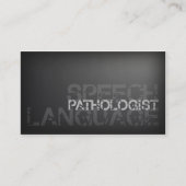 シンプルな銀製のスピーチ言語病理学者カード 名刺 (正面)
