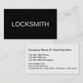 シンプルな錠前屋の名刺 名刺 (正面/裏面)