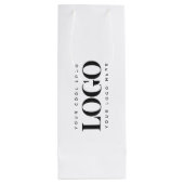 シンプルな長方形のビジネス ロゴを追加 - ミニマル デザイン ワインギフトバッグ (裏面)