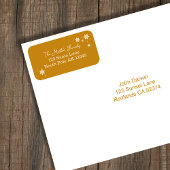 シンプルな雪の結晶がおめでとう ゴールデンイエロー カード