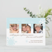 シンプルな雪の結晶の写真カード シーズンカード (スタンド正面)