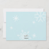 シンプルな雪の結晶の写真カード シーズンカード (裏面)