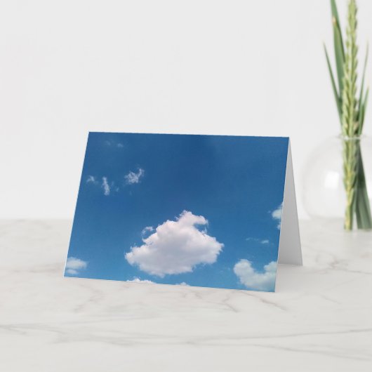 シンプルな雲 サンキューカード (正面)