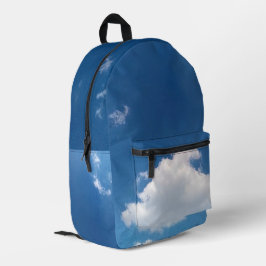 シンプルな雲 プリントバックパック