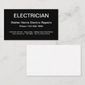 シンプルな電気技師のデザイン 名刺 (正面/裏面)