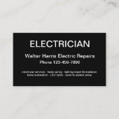 シンプルな電気技師のデザイン 名刺 (正面)