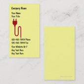 シンプルな電気技師の名刺 名刺 (正面/裏面)