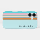 シンプルな青いケース iPhone 16ケース (裏面横)